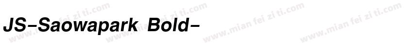 JS-Saowapark Bold字体转换